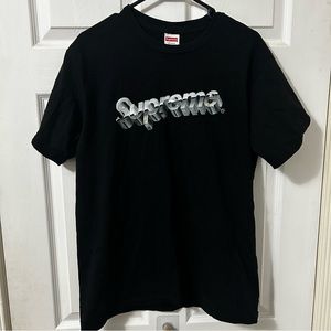 Supreme silver logo shirt